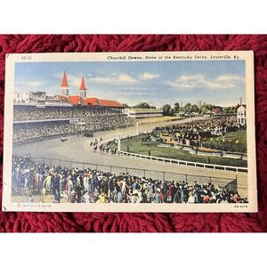 POSTCARD‎ Churchill Downs Kentucky Derby Louisville 1949 Horse Racing